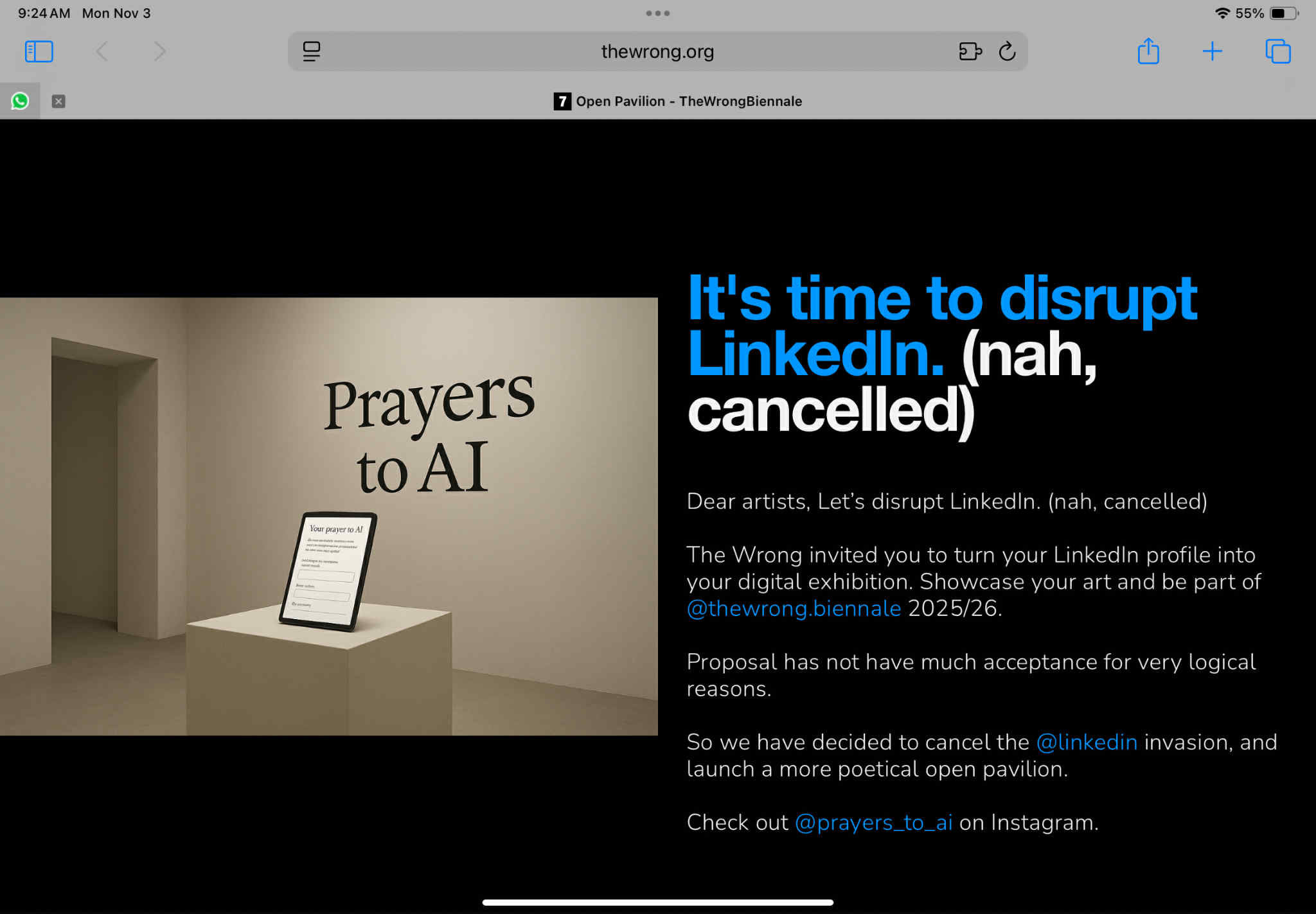 Prayers for Ai - The Wrong Biennale 7th Editioin (2025/2026)